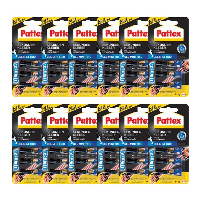 Pattex Gel Mini Trio Sekundenkleber 1,0 g, 3 St.