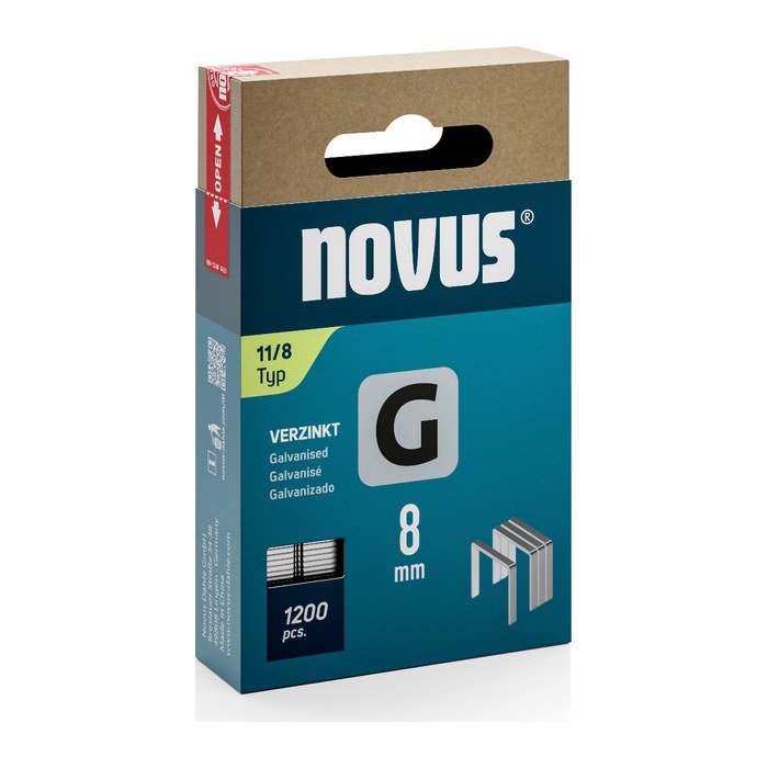 novus Tackerklammern Flachdraht 11/8, 1.200 St.