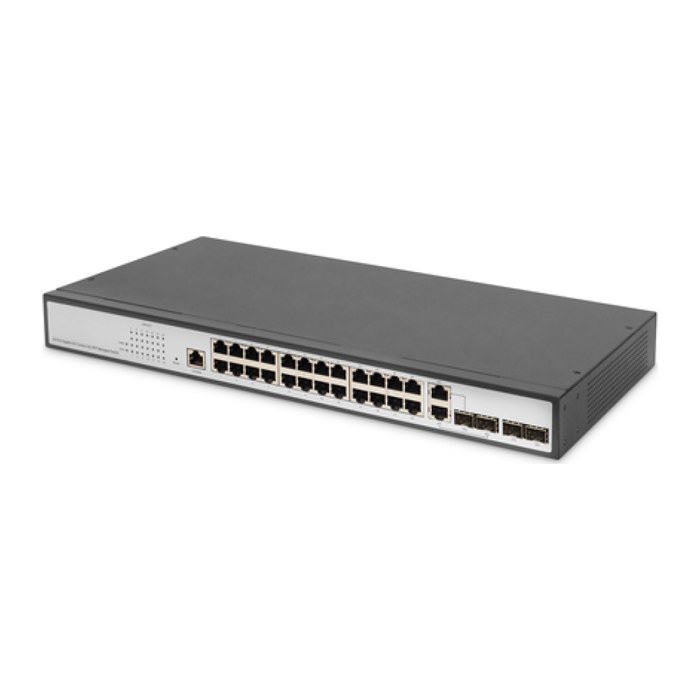 DIGITUS Switch 24-Port Gigabit Managed schwarz
