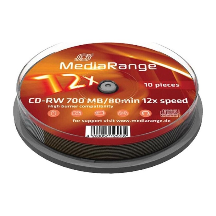 MediaRange CD-RW 700 MB wiederbeschreibbar, 10 St.