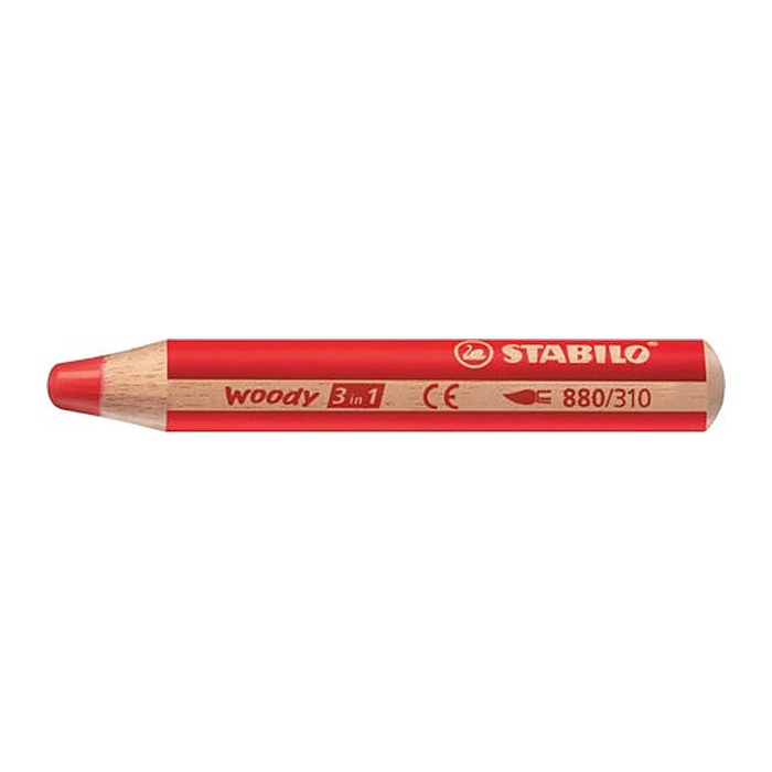 STABILO woody 3 in 1 Buntstift rot, 1 St.