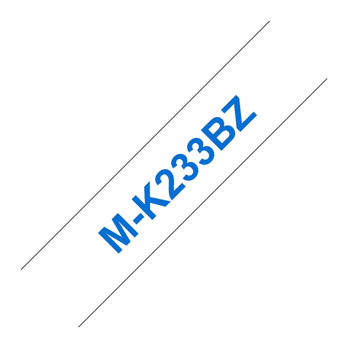 brother Schriftband M-K M-K233 MK233BZ, 12 mm, blau auf weiß, 1 St.