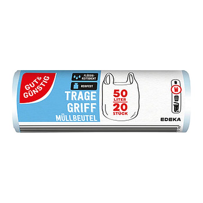 GUT&GÜNSTIG Müllbeutel 50,0 l transparent, 20 St.
