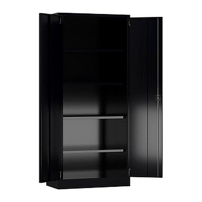 ClassiX Stahlschrank X-530339 tiefschwarz 4 Fachböden 80,0 x 38,0 x 180,0 cm, aufgebaut, 1 St.