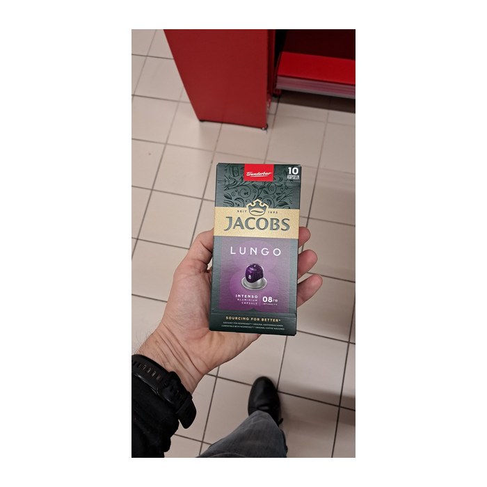 JACOBS LUNGO INTENSO Kaffeekapseln, Arabica- und Robustabohnen kräftig, 10 St.