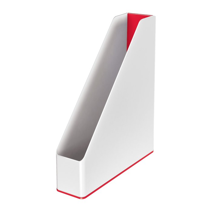 LEITZ Stehsammler WOW Duo Colour 53621026 perlweiß/rot Kunststoff, DIN A4, 1 St.