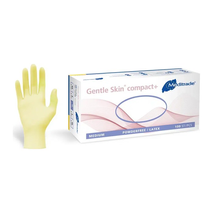 Meditrade® unisex Einmalhandschuhe Gentle Skin® compact+ weiß Größe L, 100 St.