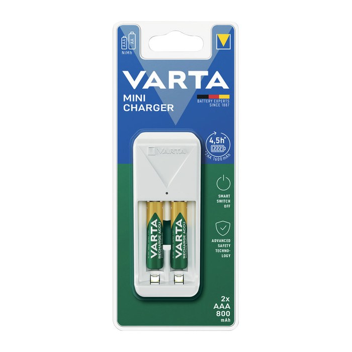 VARTA Mini Charger Akku-Schnellladegerät inkl. Akkus