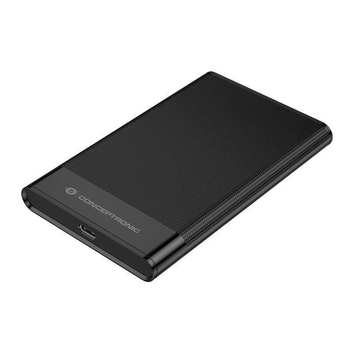 CONCEPTRONIC HDD Gehäuse 2.5"SATA HDD/SSD USB-A/C 6Gbs sw