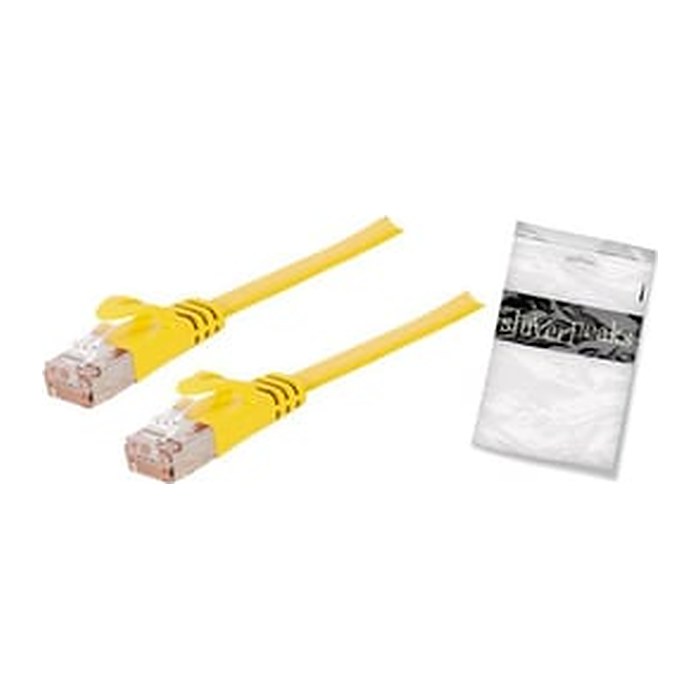 Shiverpeaks RJ45 Patchkabel-Flach, Cat7, slim, 1m gelb