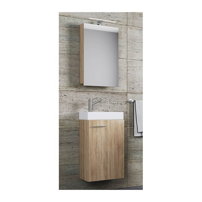 VCM my bath Badmöbel-Set 3-teilig Slito 914138 sonoma-eiche 41,0 x 22,0 x 130,0 cm