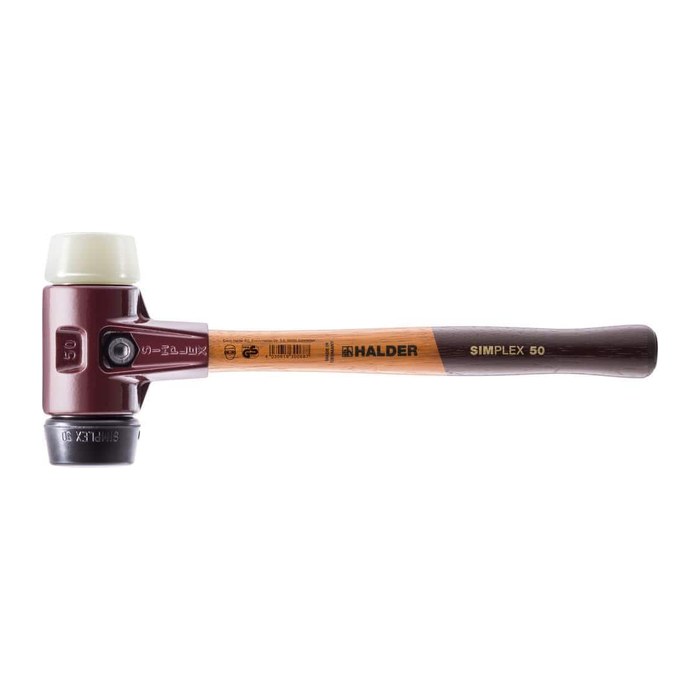 HALDER SIMPLEX Schonhammer Ø 80 mm Kopf: Gummi, Nylon
