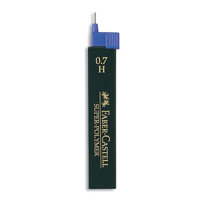 FABER-CASTELL SUPER-POLYMER Feinminen-Bleistiftminen schwarz H 0,7 mm, 12 St.