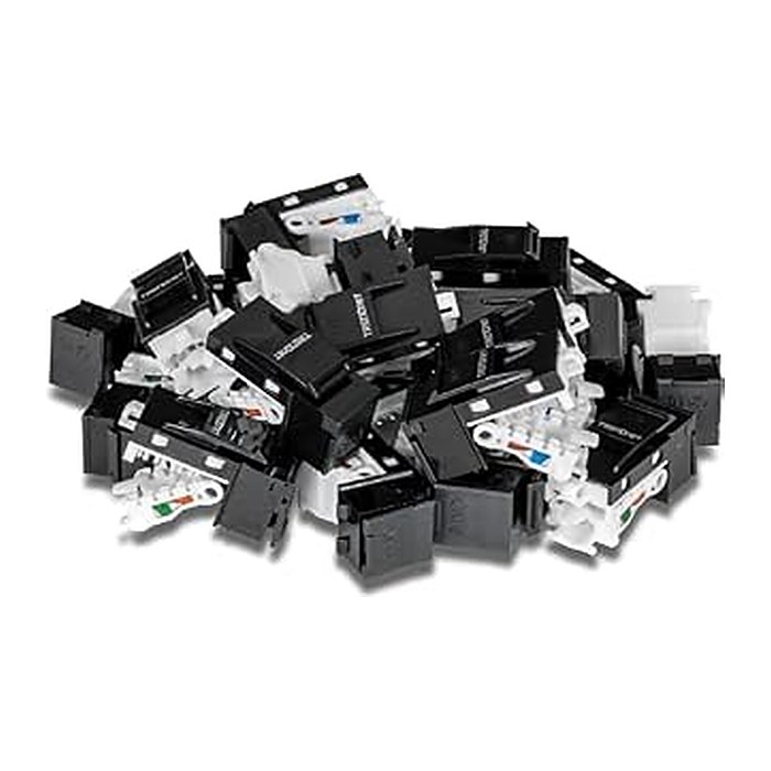 TRENDnet Keystone-Buchsen 25er-Pack Cat6 werkzeuglos 90°blac