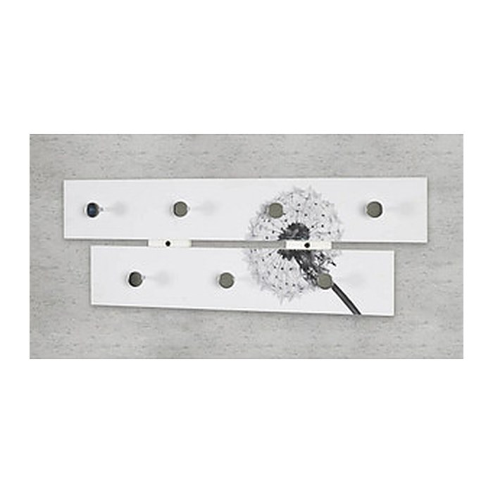 HAKU Möbel Wandgarderobe 13133 Pusteblume Holz 7 Haken 60,0 x 21,0 cm, 1 St.
