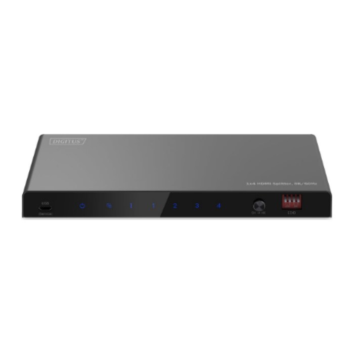 DIGITUS Splitter HDMI 1x4 8K/60Hz Toslink,Stereo,EDID Contr.