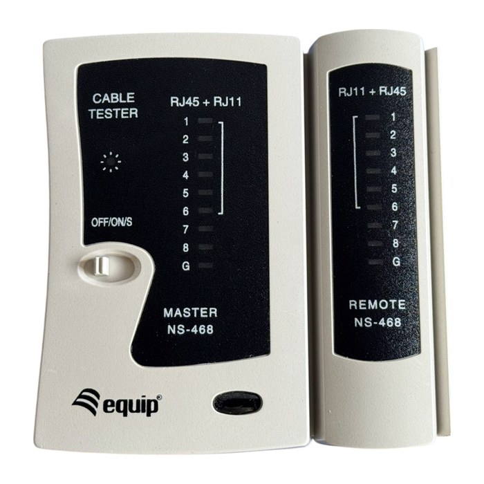 Equip Kabeltester für RJ45/RJ12/RJ11 grau