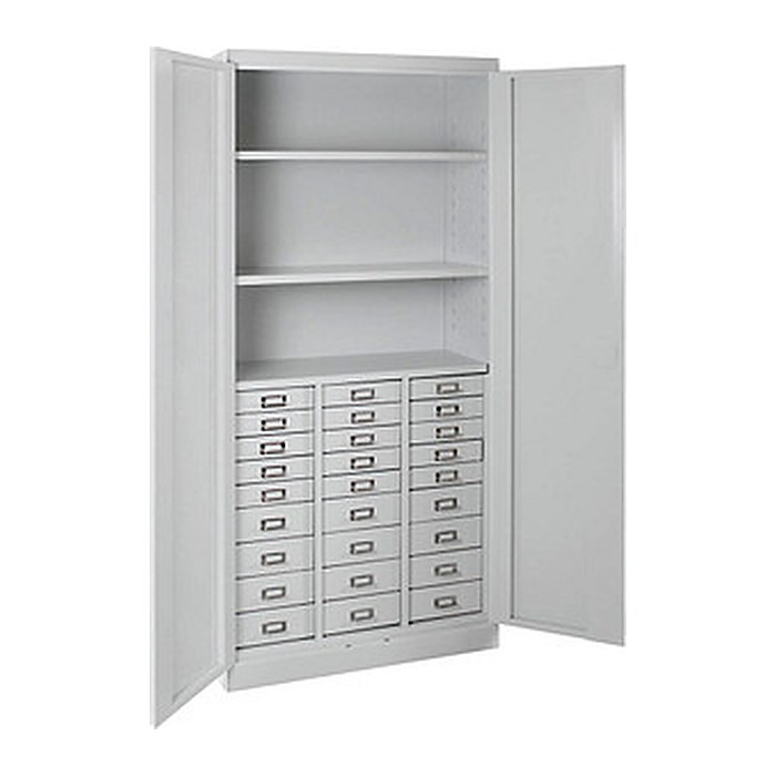 ADB Schubladenschrank lichtgrau 80,0 x 41,0 x 179,0 cm, 1 St.