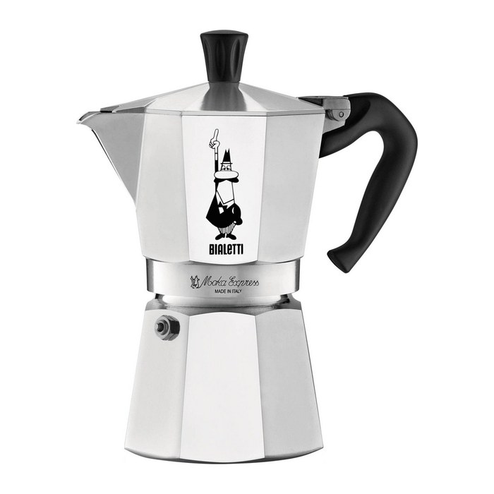BIALETTI Moka Express 6 Espressokocher silber, 6 Tassen