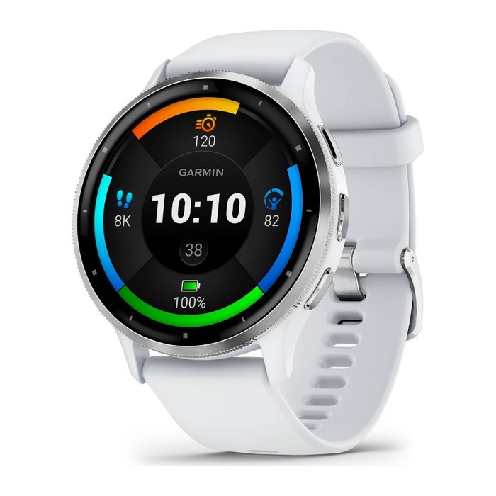 GARMIN Venu 3 Smartwatch steinweiß, silber