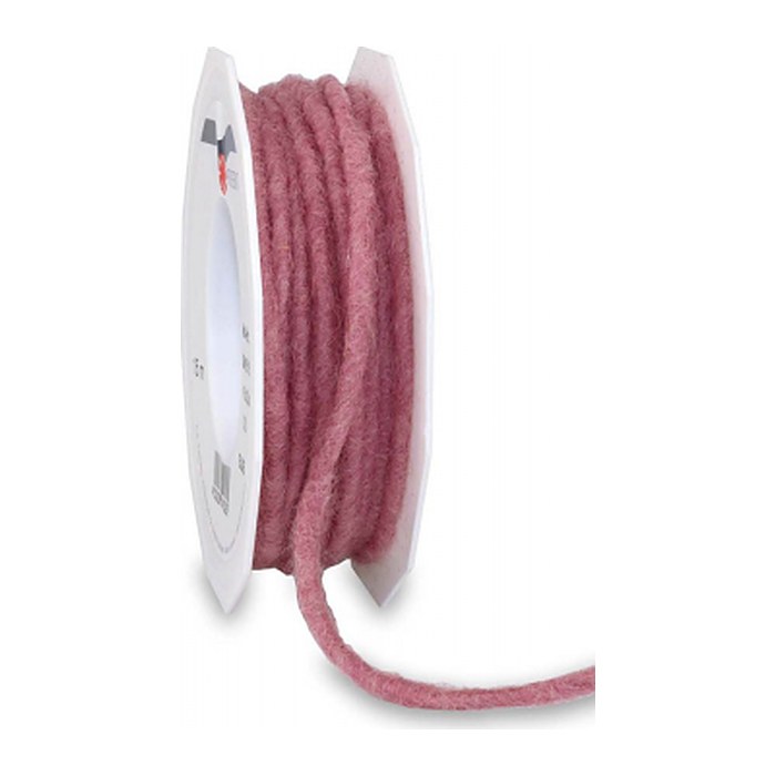 PRÄSENT Kordel aus Wolle Elbe matt rosé 5,0 mm x 15,0 m