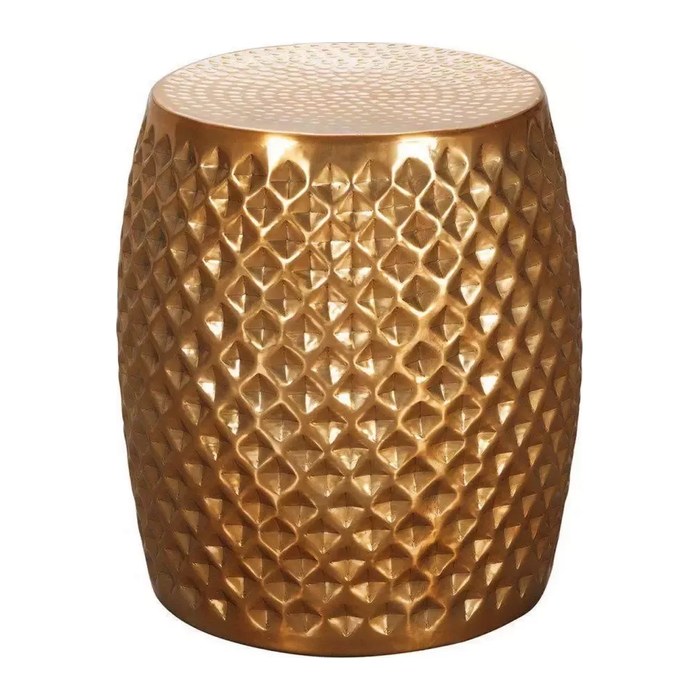 WOHNLING Beistelltisch rund Aluminium gold 32,0 x 32,0 x 42,0 cm, 1 St.