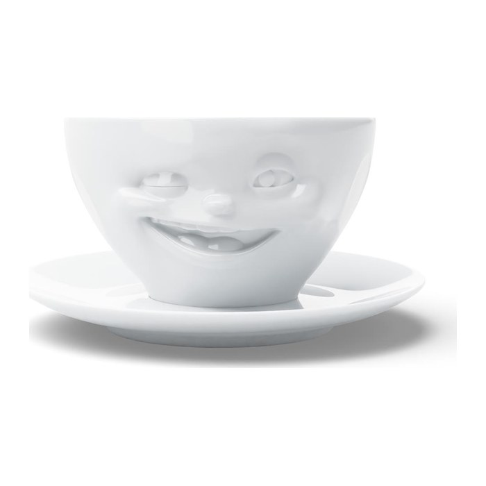 FIFTYEIGHT Kaffeetasse 200ml - Zwinkernd weiß
