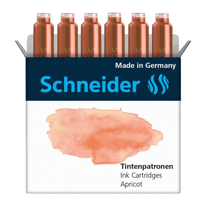 Schneider Tintenpatronen für Füller Pastell apricot, 6 St.