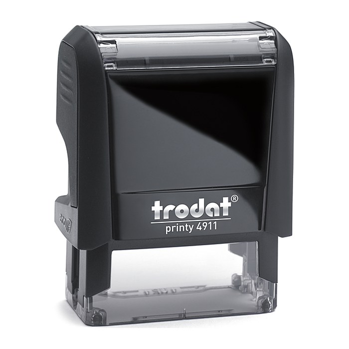 trodat Textstempel, individualisierbar printy 4911 selbstfärbend schwarz ohne Logo, 1 St. - Nachträglich per Gutschein personalisieren