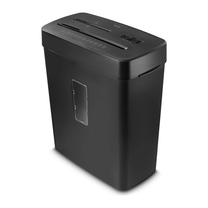 hama Prime M50CD-B Aktenvernichter mit Partikelschnitt P-5, 2 x 12 mm, bis 5 Blatt, schwarz