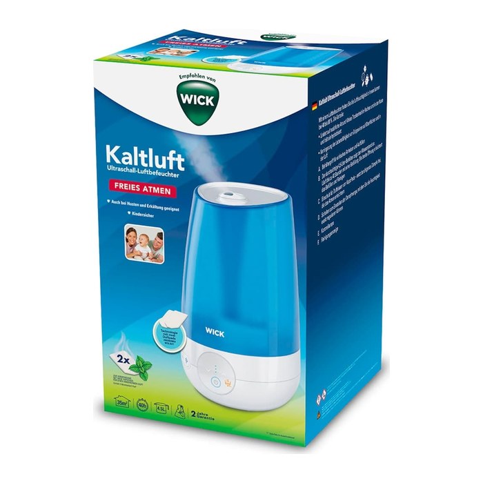 WICK WUL565E Kaltluft Ultraschall Luftbefeuchter weiß/blau 21 W