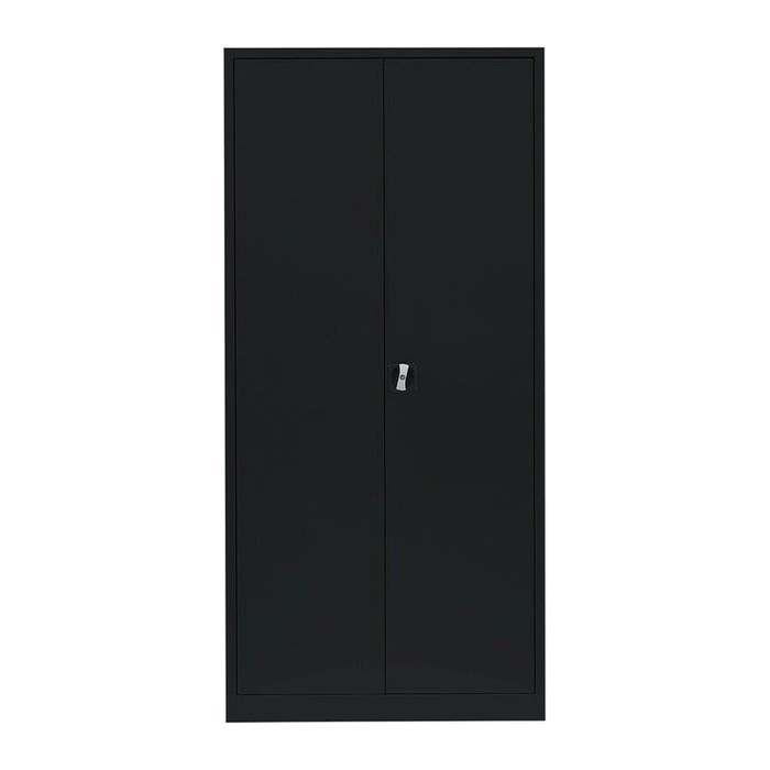 LÜLLMANN Stahlschrank 530369 tiefschwarz 4 Fachböden 92,5 x 60,0 x 195,0 cm, aufgebaut, 1 St.