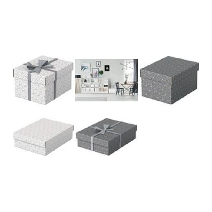 Esselte Home Aufbewahrungsboxen 8,0 l grau 26,5 x 36,0 x 10,0 cm, 3 St.
