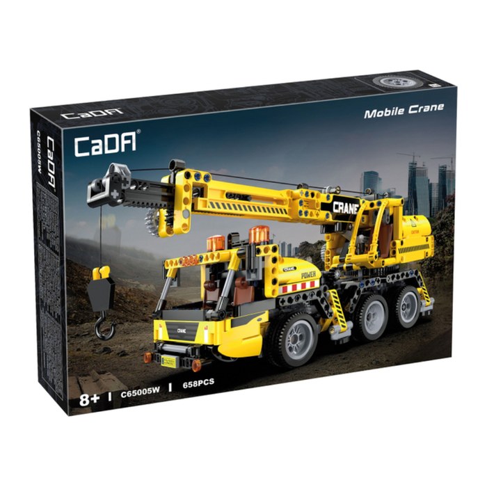 Jamara CaDA Mobilkran Bricks gelb 8+