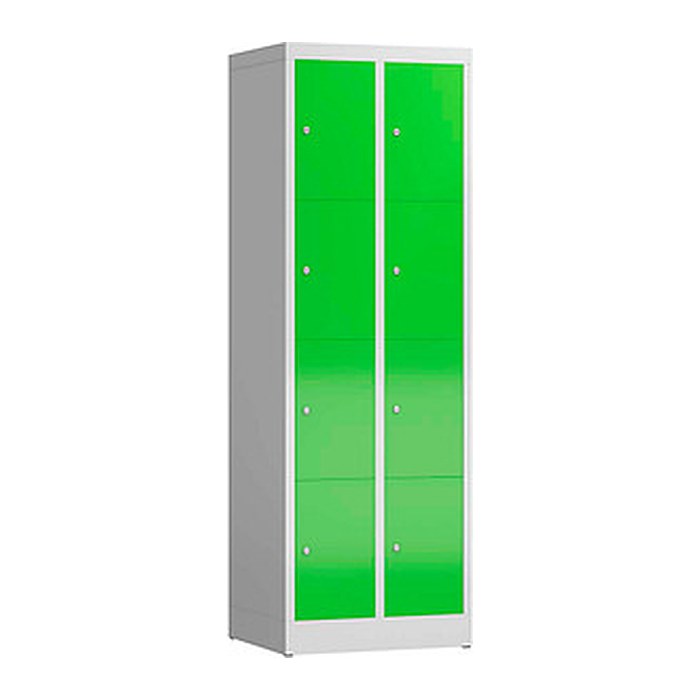 ClassiX Schließfachschrank gelbgrün, lichtgrau X-520425, 8 Schließfächer 59,0 x 50,0 x 180,0 cm