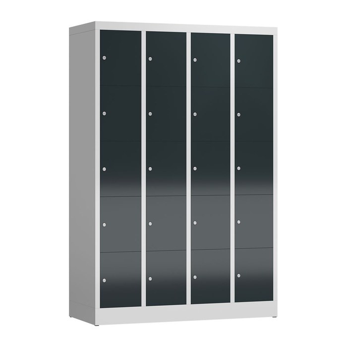 ClassiX Schließfachschrank anthrazit, lichtgrau X-520548, 20 Schließfächer 118,5 x 50,0 x 180,0 cm