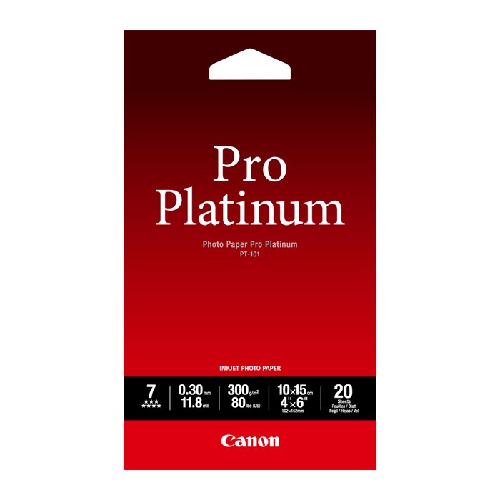 Canon Fotopapier PT-101 10,0 x 15,0 cm glänzend 300 g/qm 20 Blatt