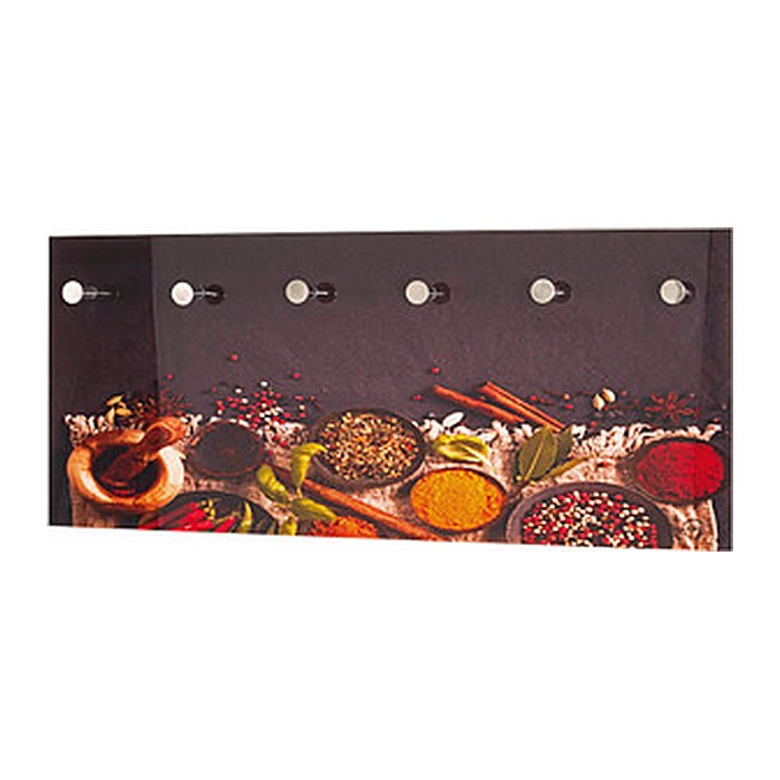 HAKU Möbel Wandgarderobe 17988 Gewürze Metall 6 Haken 70,0 x 30,0 cm, 1 St.