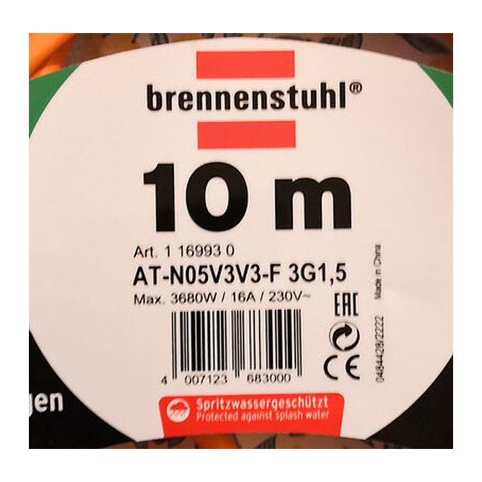 Brennenstuhl Verl.-Kabel BREMAXX 10m orange Outdoor IP44