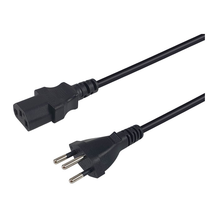 Equip Stromkabel C13 ->T12 Bu/St schwarz 3.00m PVC