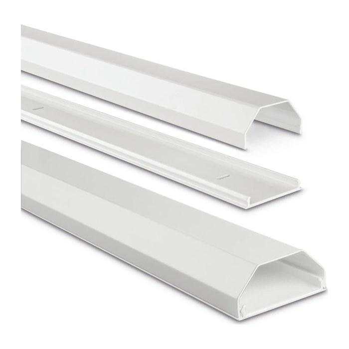 hama eckig Alu Kabelkanal 110,0 cm weiß