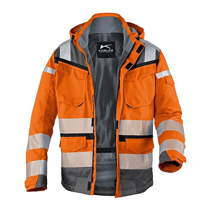 KÜBLER® unisex Warnjacke Winter REFLECTIQ warnorange, anthrazit Größe XL