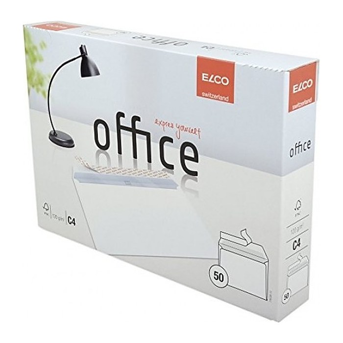 ELCO Briefumschläge office DIN C4 ohne Fenster hochweiß haftklebend 50 St.