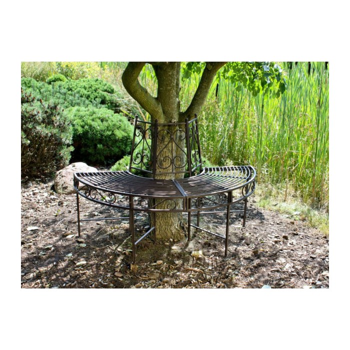 Garden Pleasure Baumbank Narvi 950386 braun Metall 124,0 cm