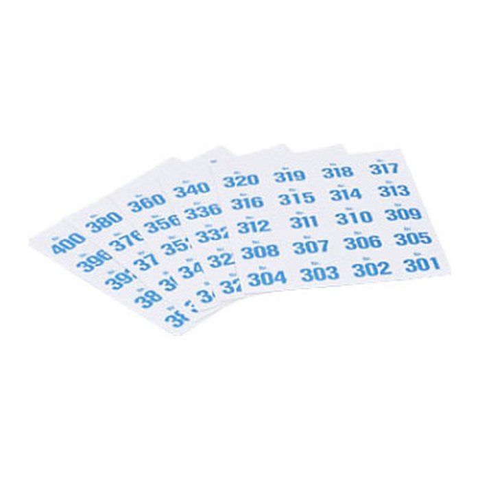 WOLF & APPENZELLER Klebenummern Zahlen, blau 20,0 x 24,0 mm, 100 Etiketten