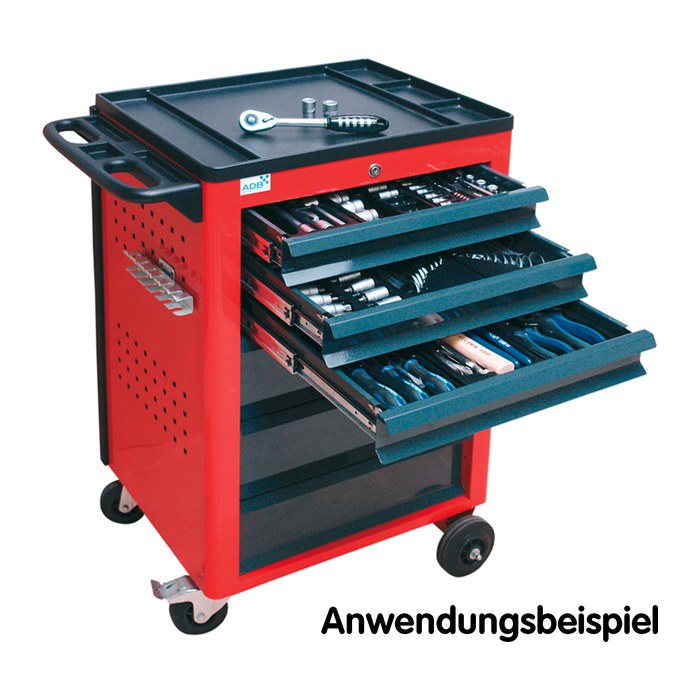 ADB Basic Werkstattwagen rot 6 Schubladen