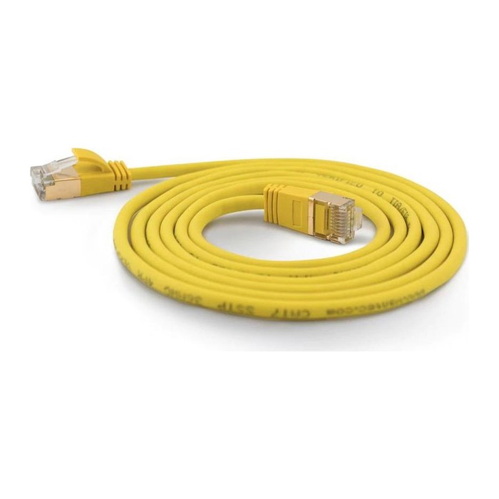 Wantec Patchkabel SSTP CAT7 Ste. CAT6a d=4mm 3,00m gelb