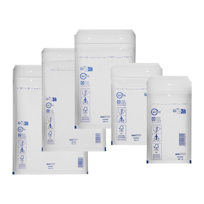 aroFOL® CLASSIC Luftpolstertaschen-Set weiß, 100 St.