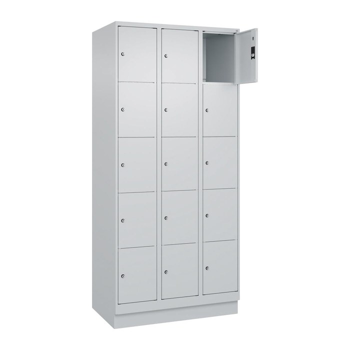 CP Schließfachschrank Classic PLUS lichtgrau 080020-305 S10009, 15 Schließfächer 90,0 x 50,0 x 195,0 cm