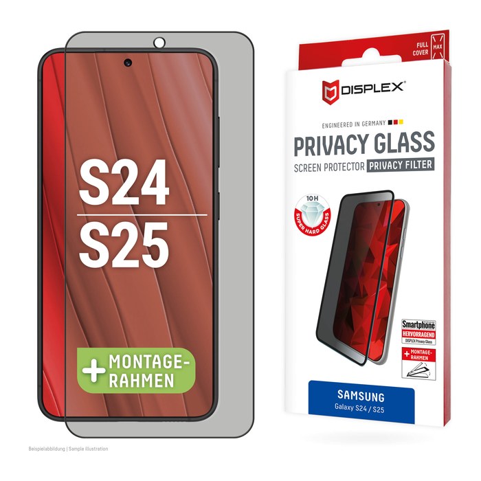 DISPLEX® Privacy Glass Display-Blickschutzglas für Samsung Galaxy S24, Galaxy S25